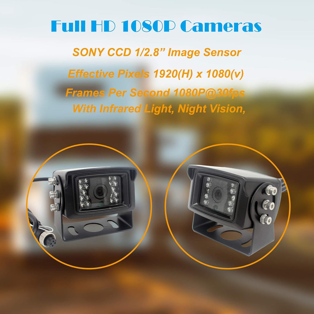 9 inch Split Screen Backup Camera System with DVR Recording, 1080P Car Camera x 4 S758675