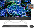 27" FHD All-in-One Desktop, AMD Ryzen 5 5500U, 8GB RAM, 256GB SSD+1TB HDD, Windows 11 Home, Black Q936450