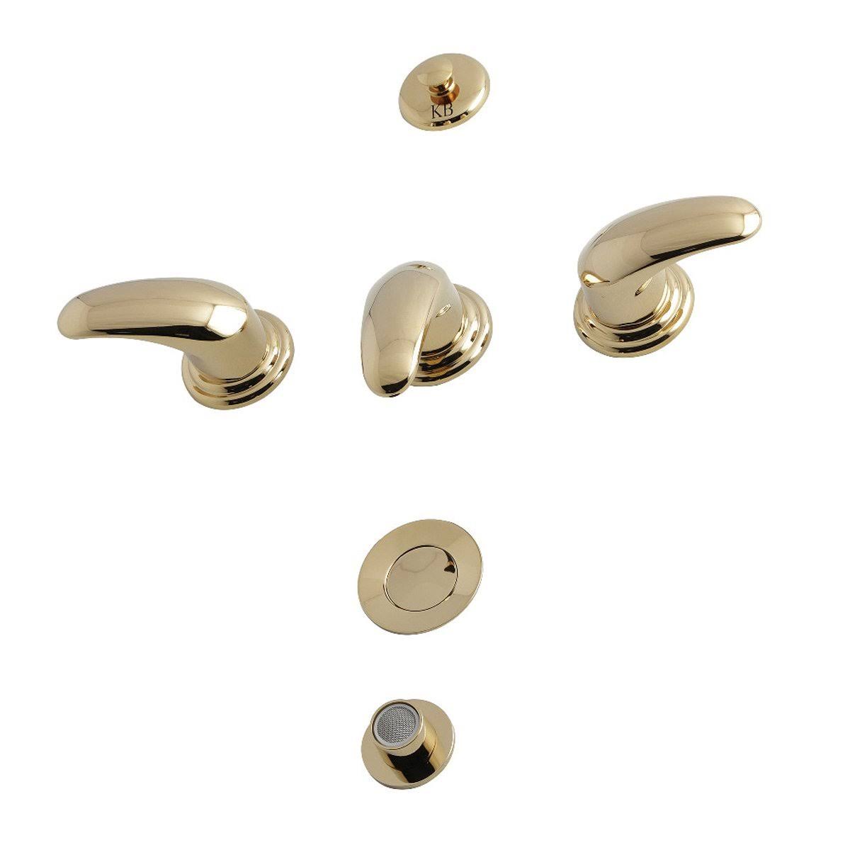 Polished Chrome Three Handle Bidet Faucet with Brass Pop-Up Z774