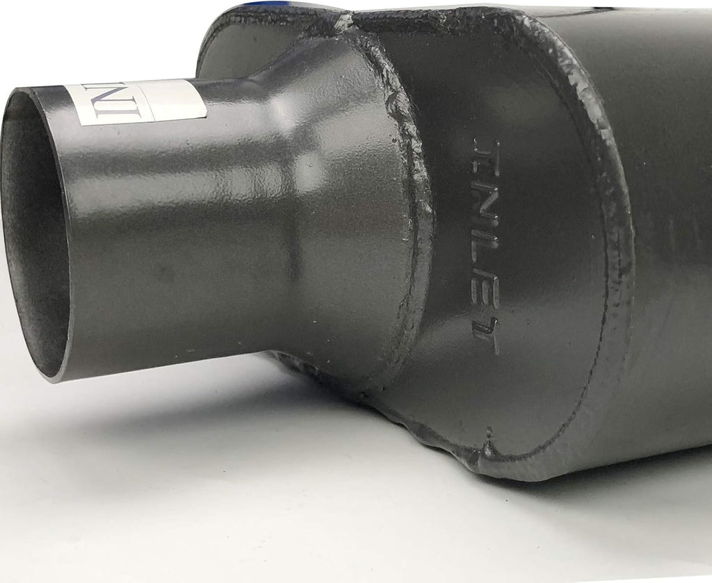 Pair of Single Chamber Performance Race Muffler 3" Center Universal Steel Muffler Pack of 2 Z817