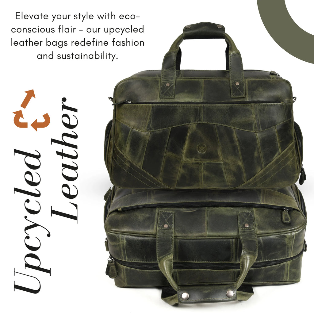 Leather Duffle Bag Travel Bag J370976