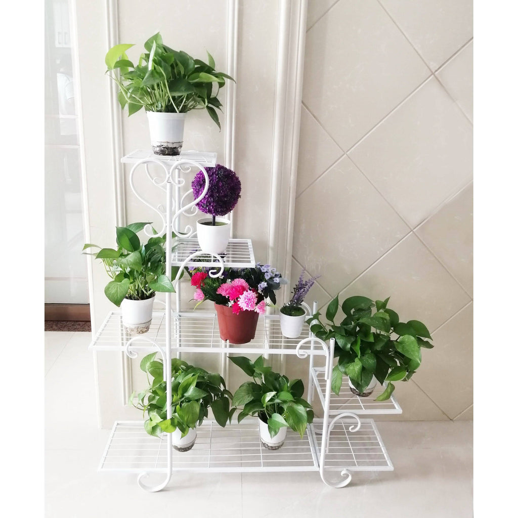 5 Tier Plant Stand Steps White D688