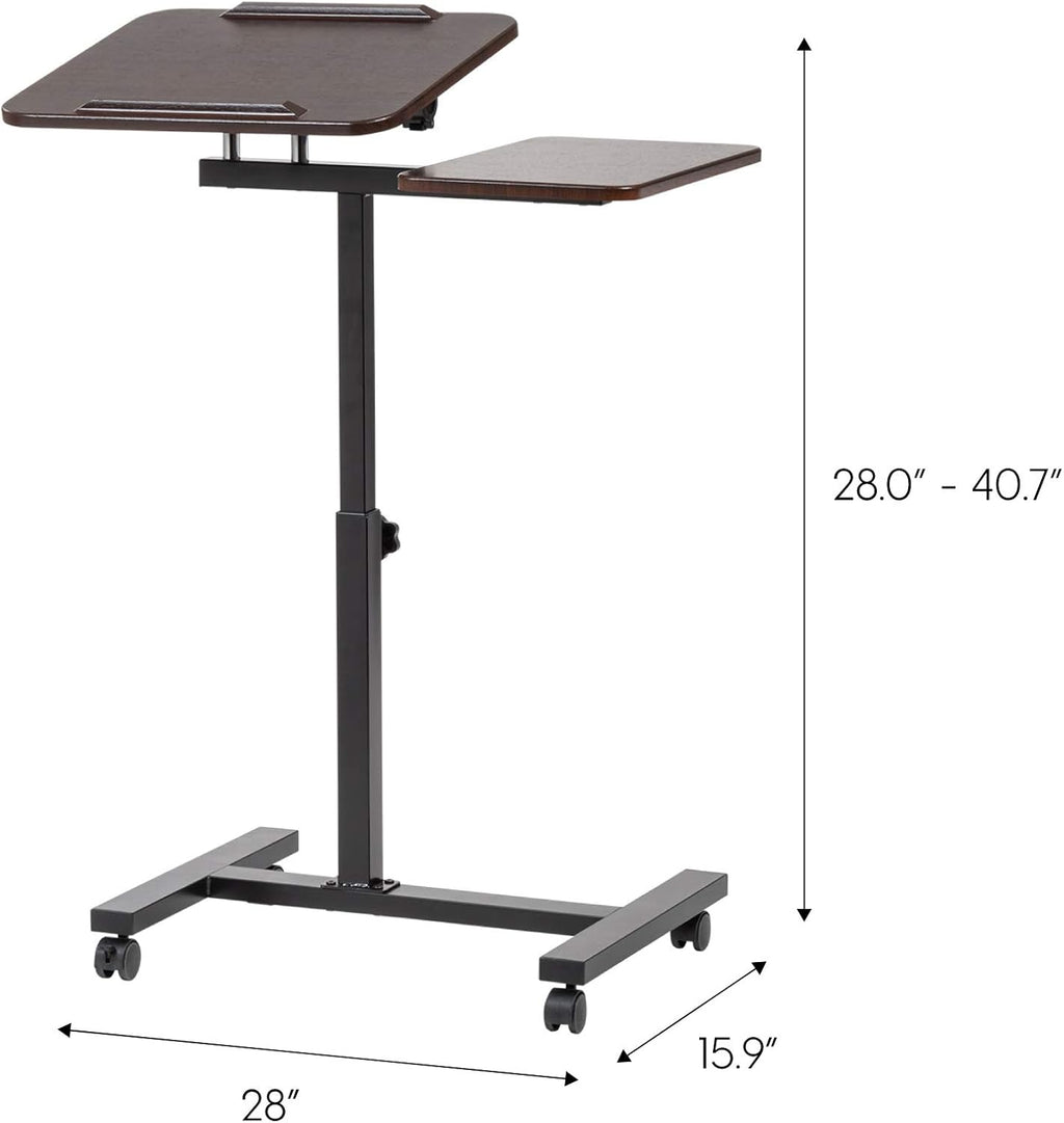 Brown Adjustable Height Standing Desk Cart K494