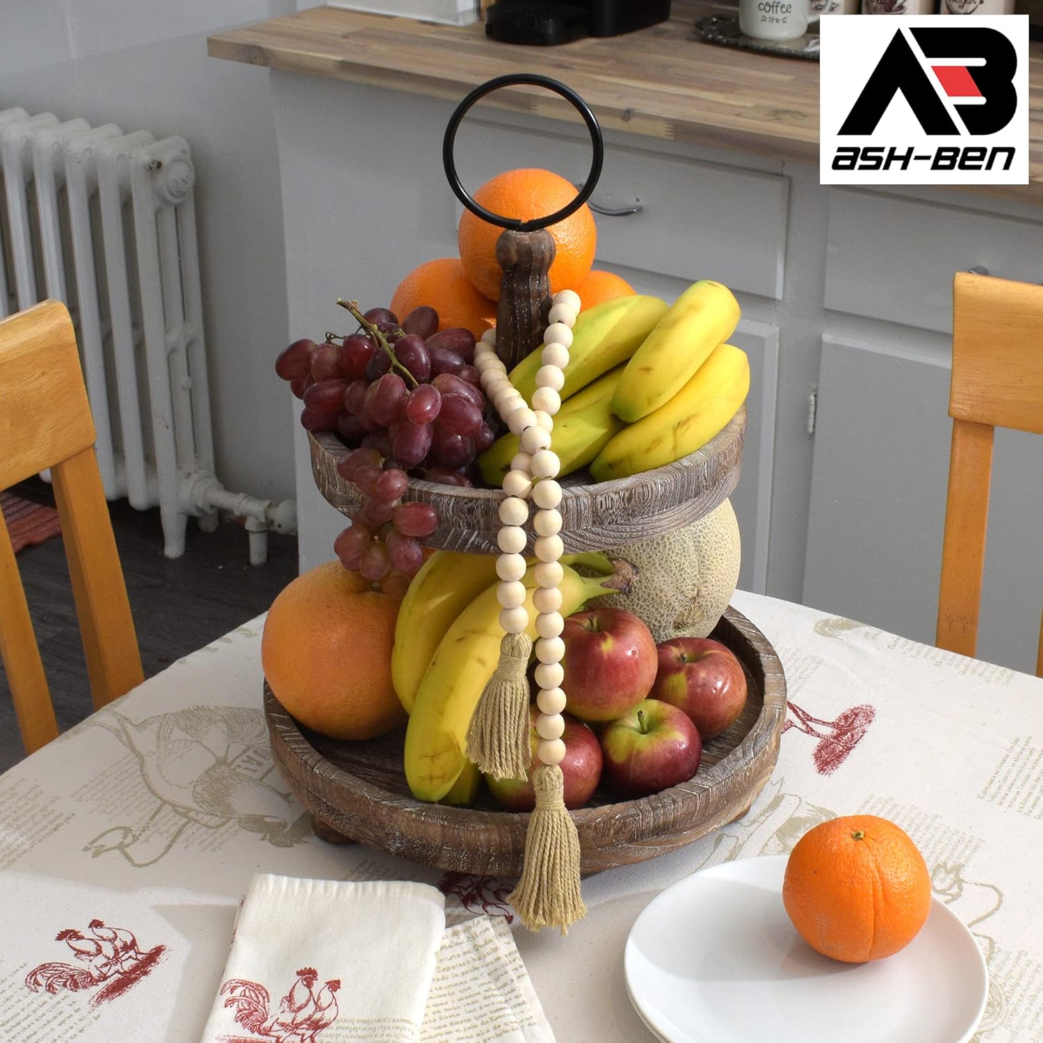 Two Tiered Tray with 10 Small & 12.5 Large Plates D649