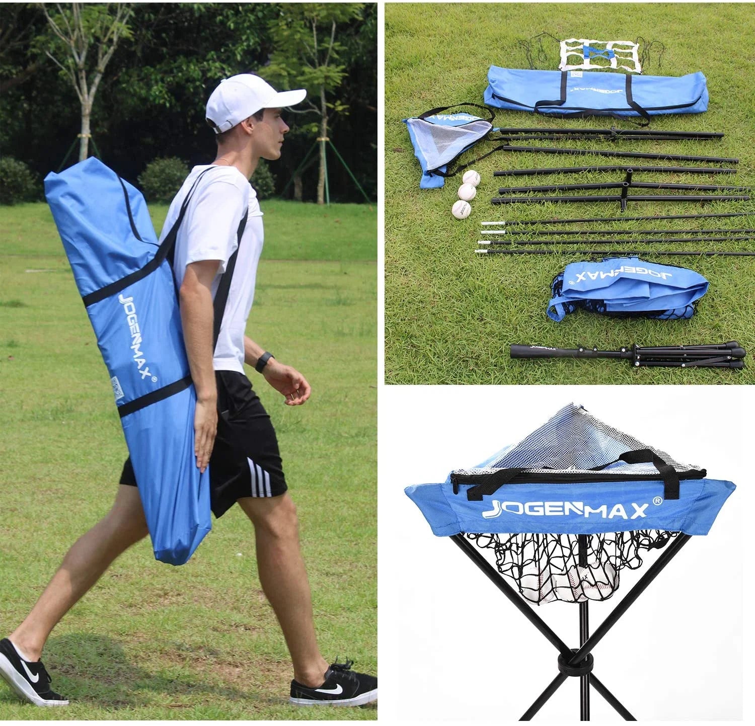 7x7 DLX Practice Net Baseball Softball Pitching Batting Training Equipment Set O969