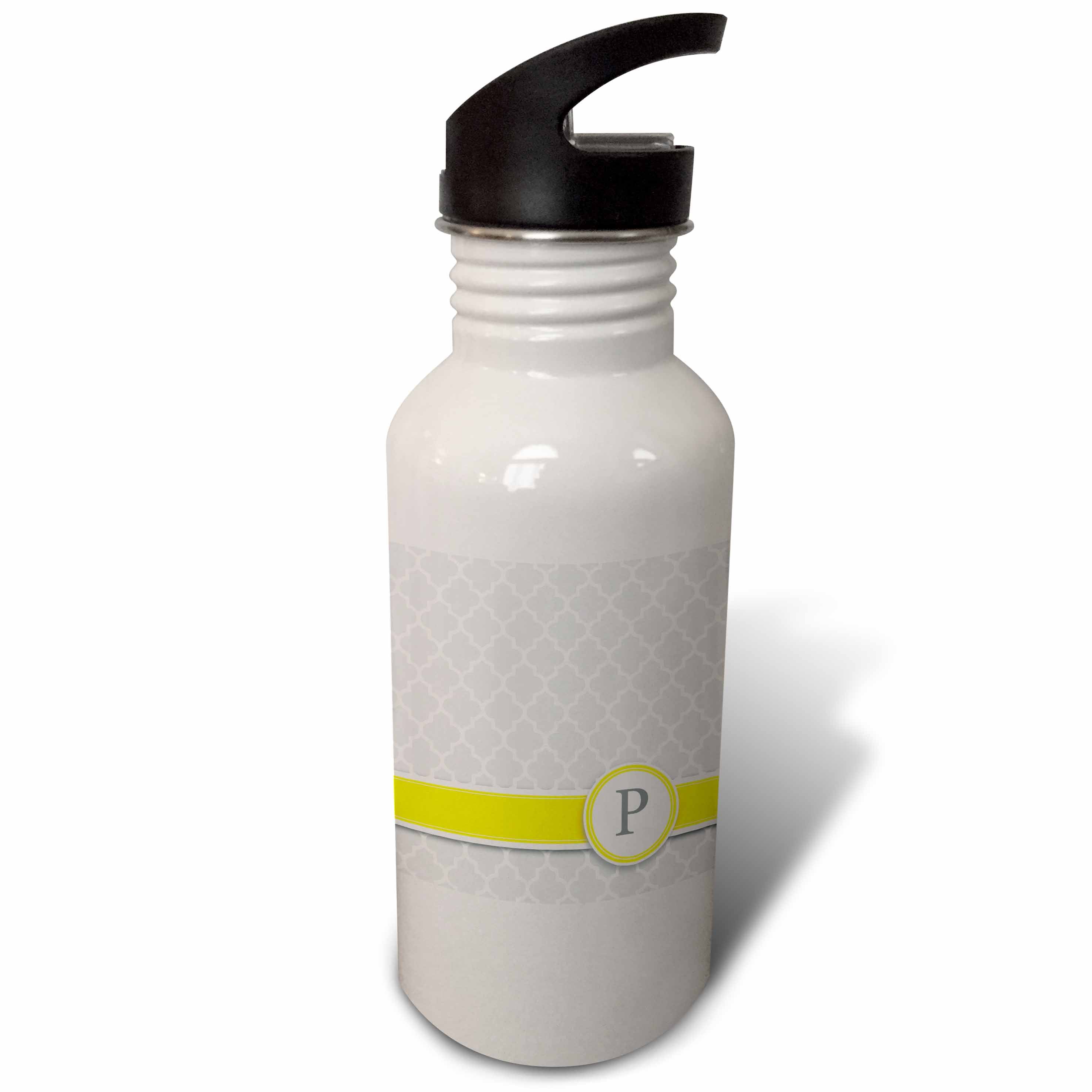 Grey Quatrefoil Pattern 21 oz Sports Water Bottle W99743