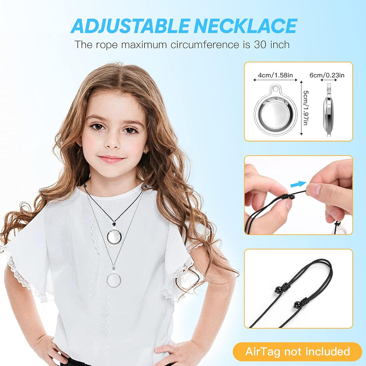 Adjustable Waterproof AirTag Holder I49641