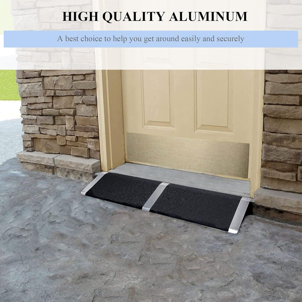 Portable Lightweight Door Threshold Ramp, Adjustable Height 1-4 Inch Rise T3611