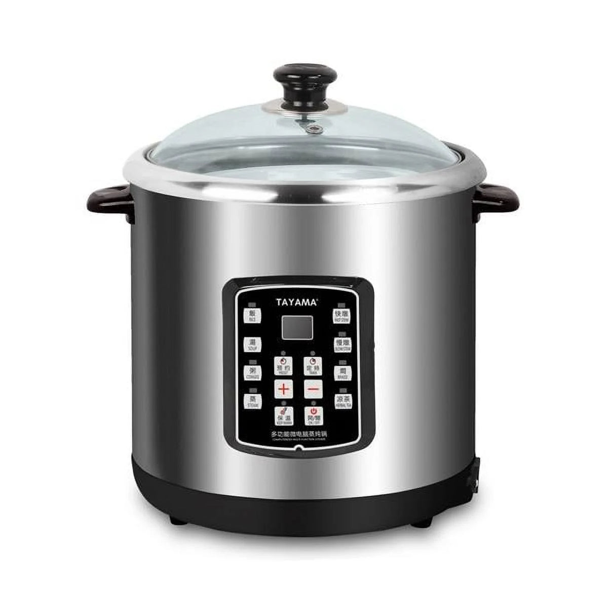 10 qt. Stainless Steel Electric Stew Cooker with Ceramic Pot M40080