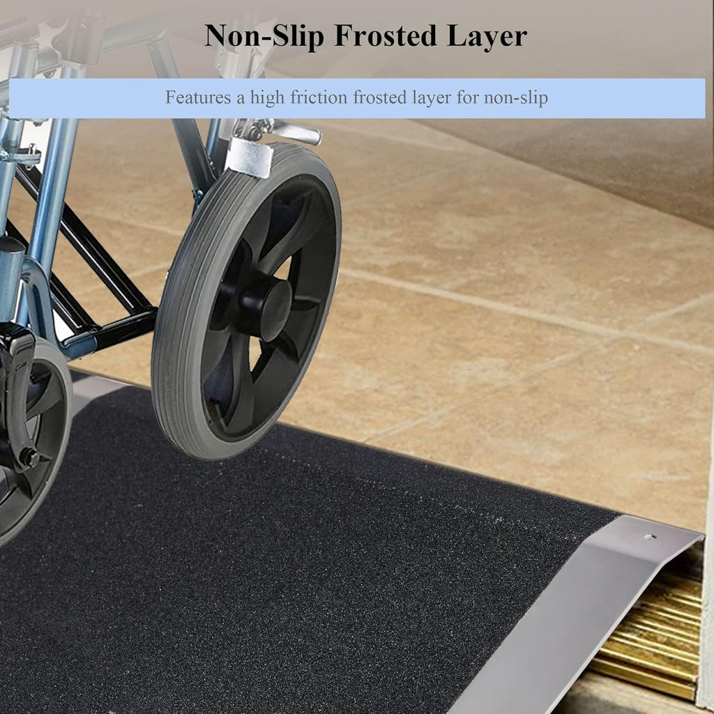 Portable Lightweight Door Threshold Ramp, Adjustable Height 1-4 Inch Rise T3611