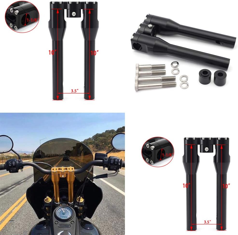 1 1/8" Club Style Handlebars with 10" or 11" Bar Risers T86804