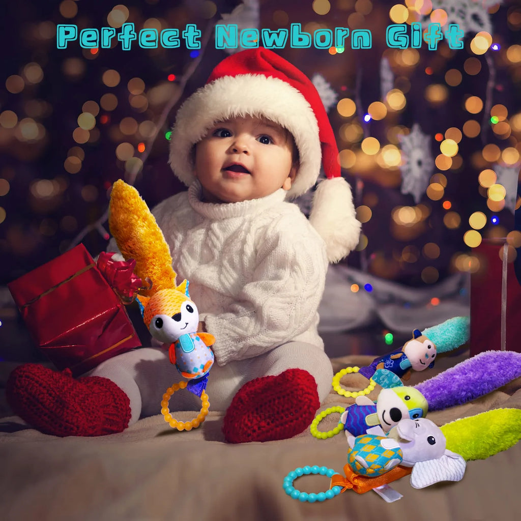 Multicolor Baby Rattles & Plush Rings Teether Toy Z3684