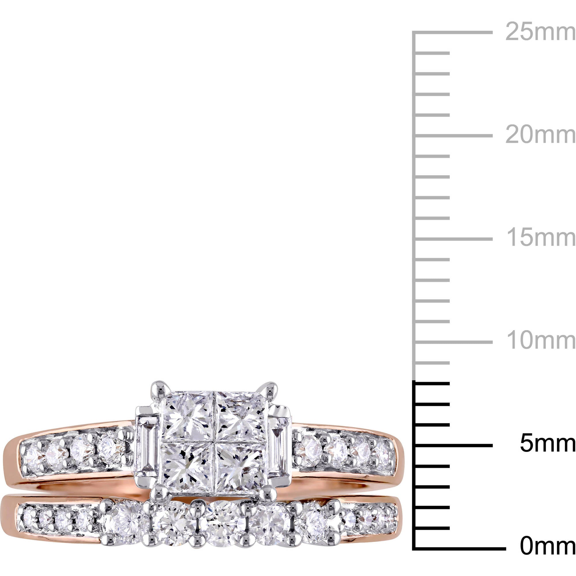 14kt Rose Gold Diamond Bridal Set J168