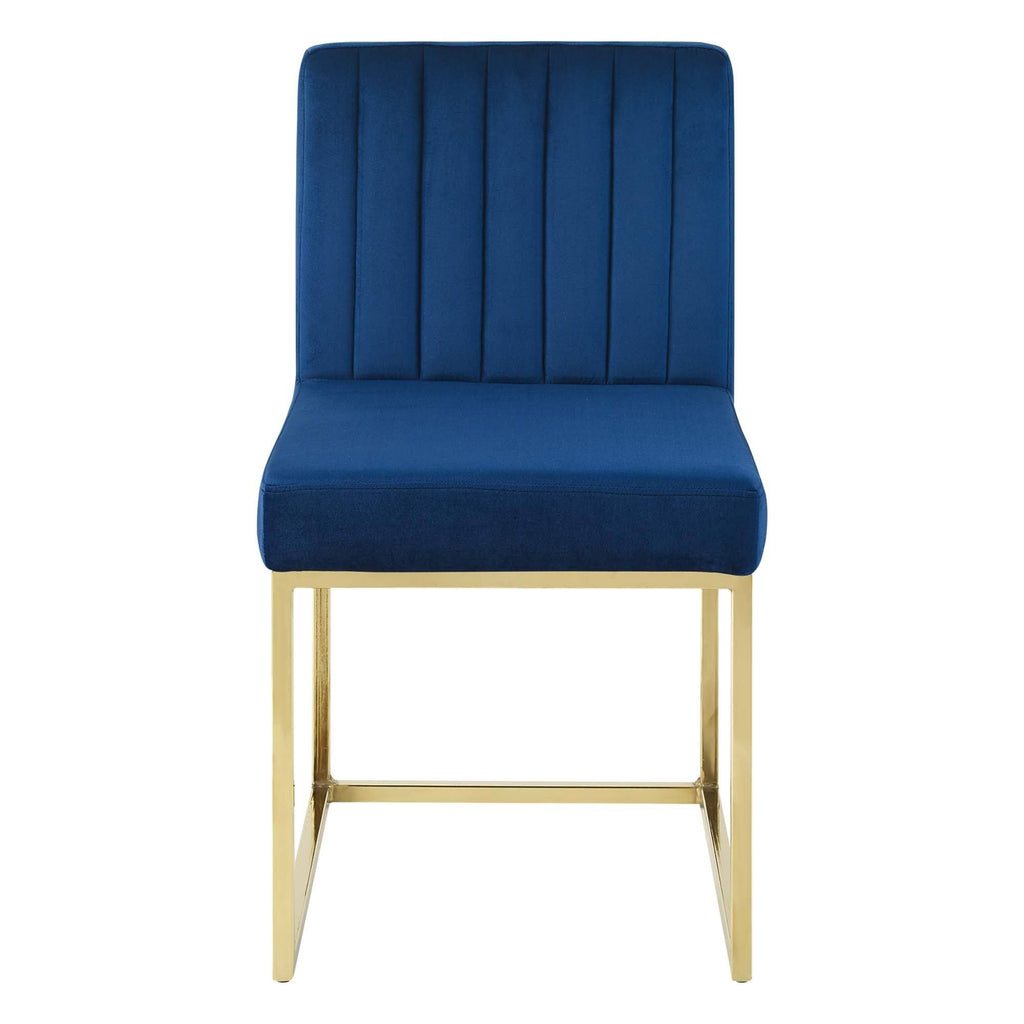 Charcoal Performance Velvet Dining Chair Set of 2 I65953
