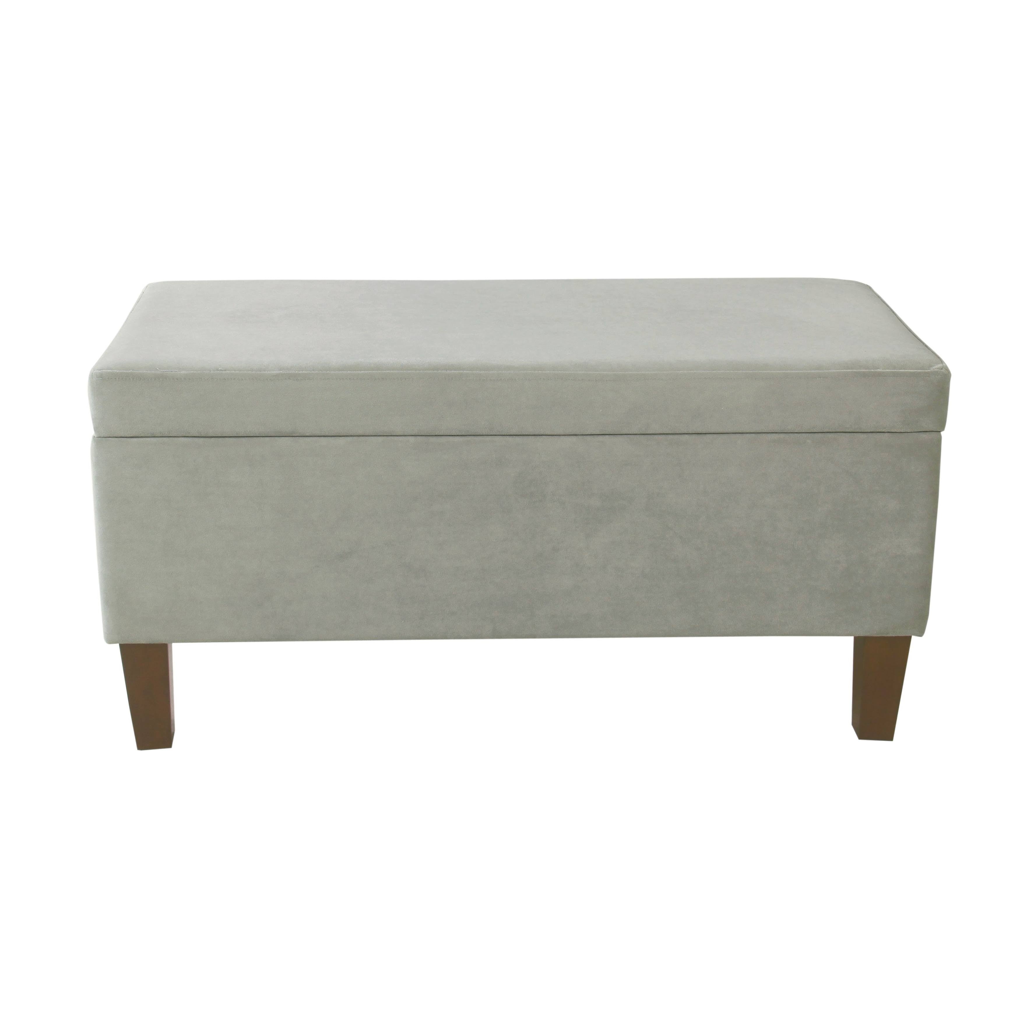 Black Plaid Decorative Storage Bench U571010