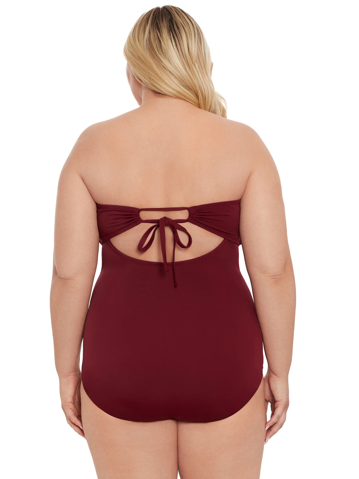 Bandeau Twist Front One Piece Swimsuit F24215