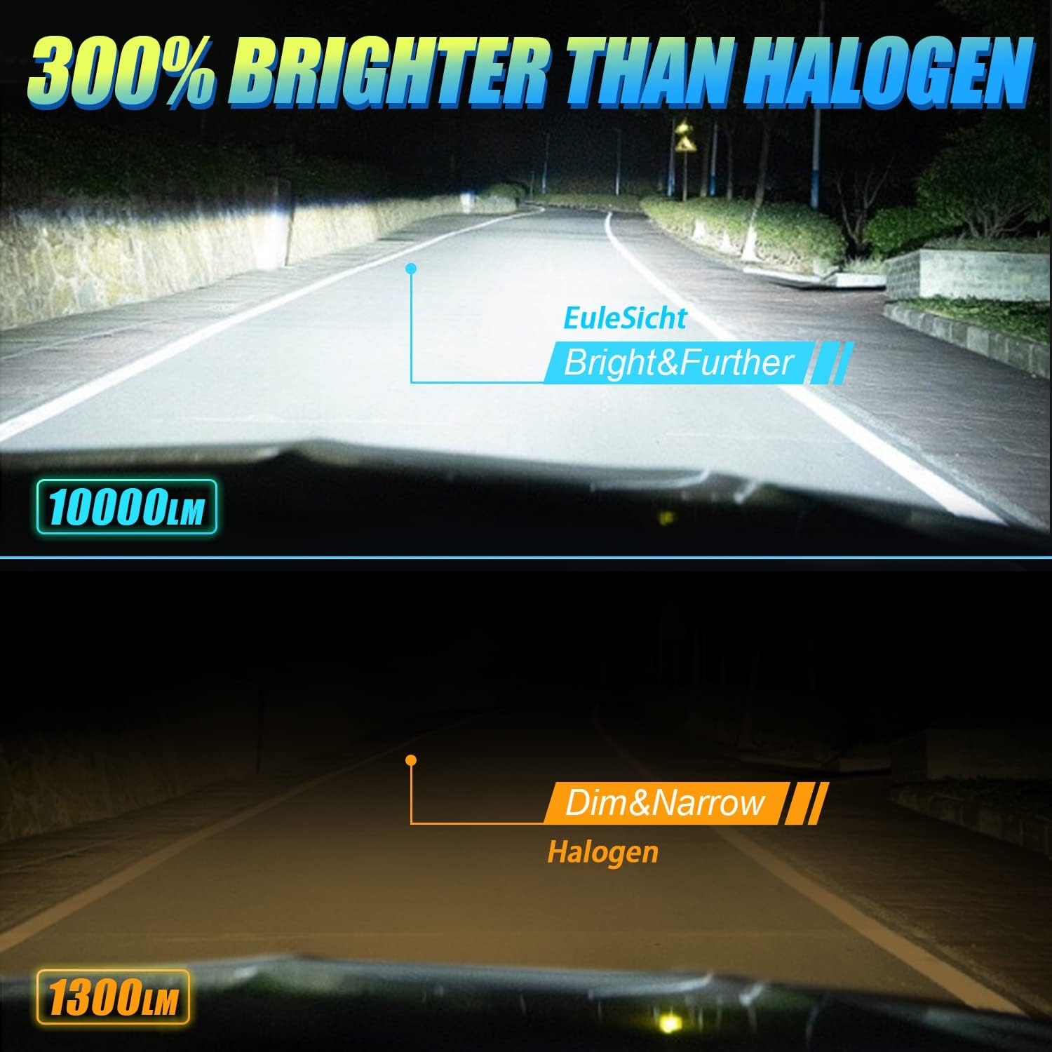 H4 LED Headlight Bulb 6000K Xenon White, Pack of 2 C5684