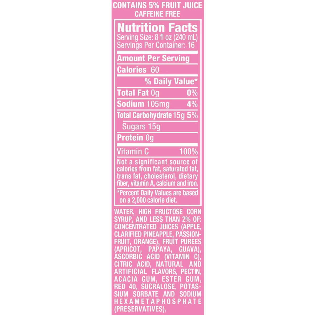 Lemon Berry Squeeze Juice Drink, 1 gal bottle H649