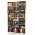 Triple Slim Multimedia Storage Rack in Maple V5893