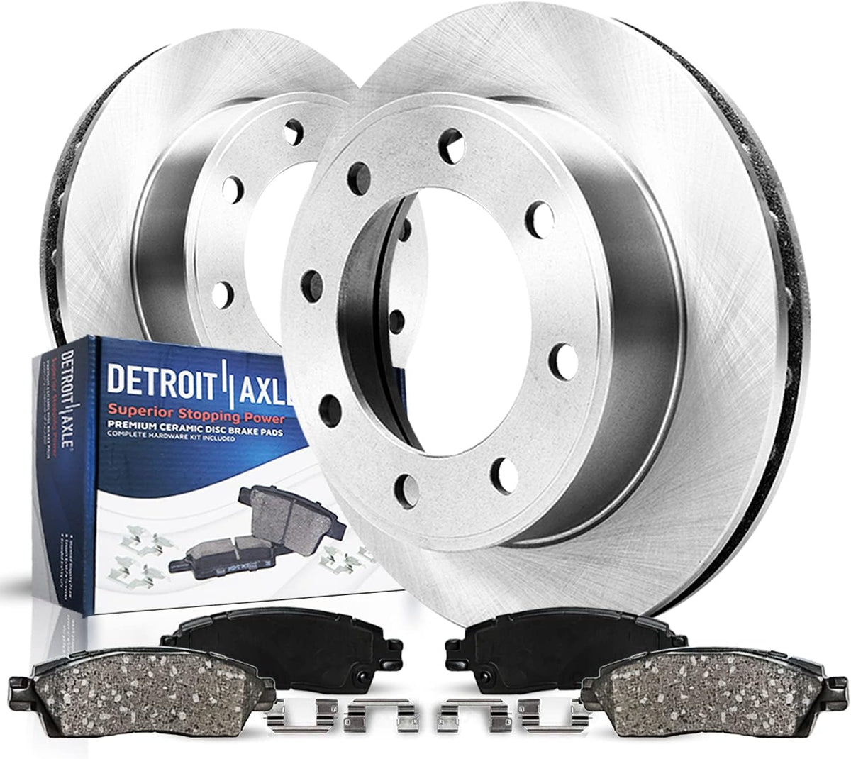 Rear Disc Rotors and Brake Pads 4pc Set X518