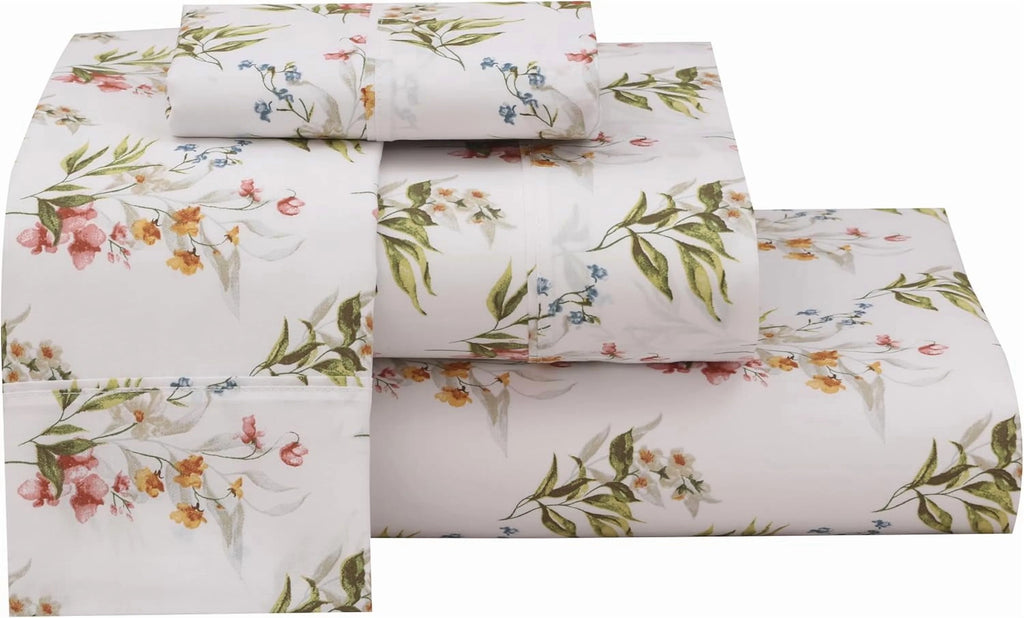 Split King 100% Cotton Percale 5-Piece Deep Pocket Sheet Set X4907