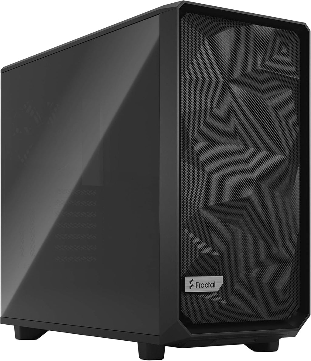 Black ATX Mid Tower Computer Case with Tempered Glass Window P822
