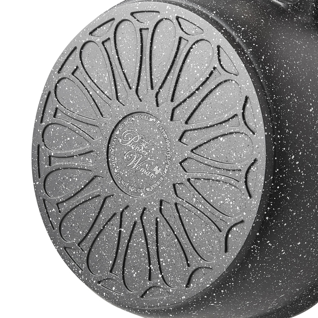 Charcoal Speckle Cast Aluminum 4 Quart Sauce Pan P338