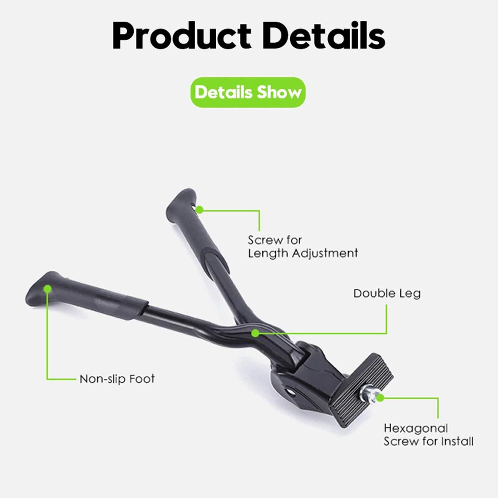 Double Leg Bike Kickstand for 24inch-29inch Mountain Bike K60699
