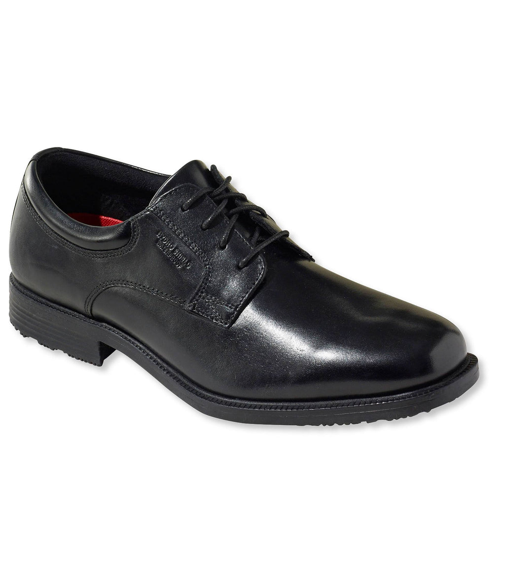 Black Plain Toe Derby Shoes Q48781