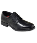 Black Plain Toe Derby Shoes Q48781
