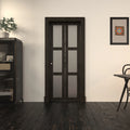 Brown 3-lite MDF Bi-Fold Closet Door W459929