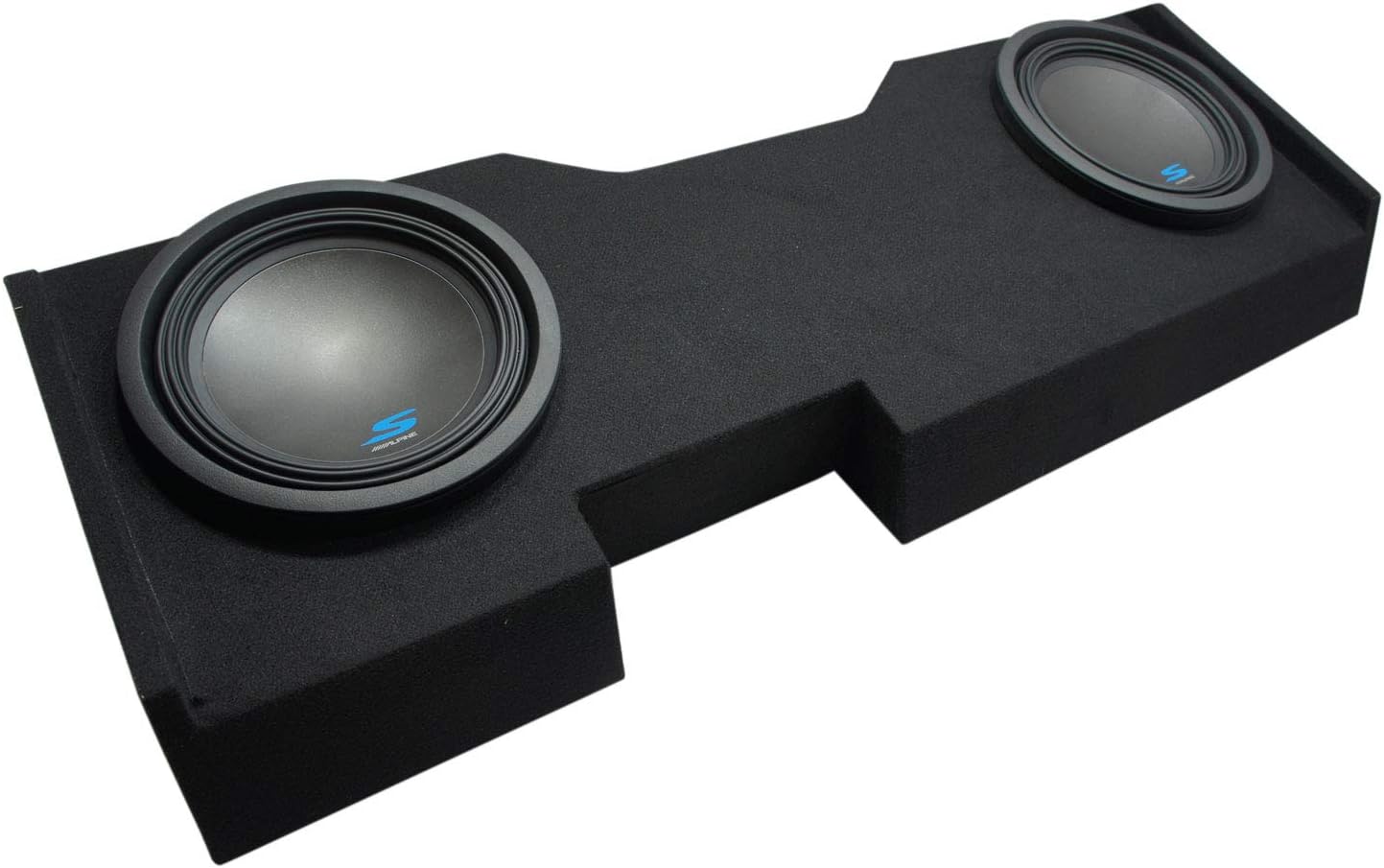 Compatible with 2014 2015 2016 2017 2018 2019 Chevy Silverado Crew Cab Custom Single 12" Sub Box Enclosure Package Y572472