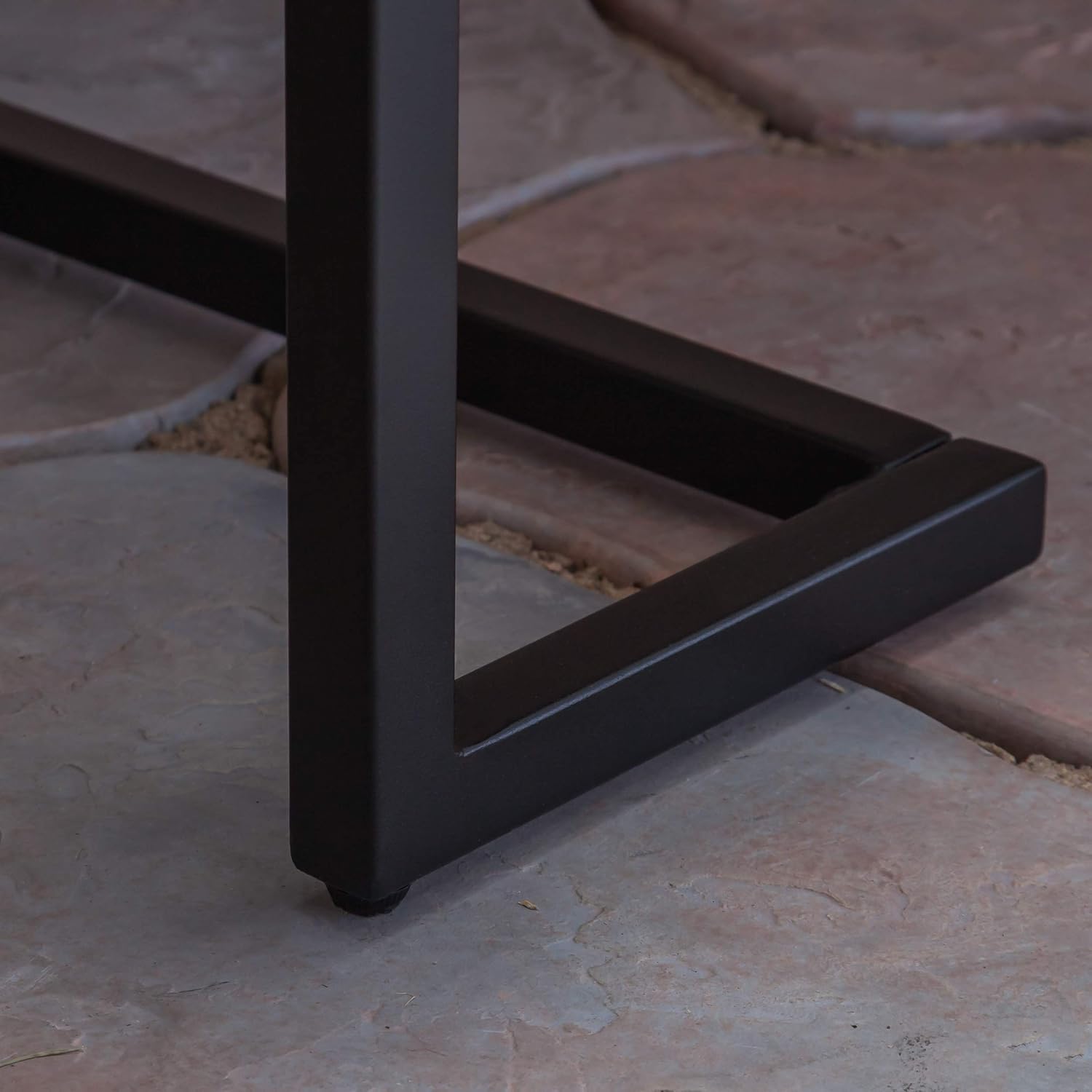 Gray Acacia Wood and Iron Bench C839