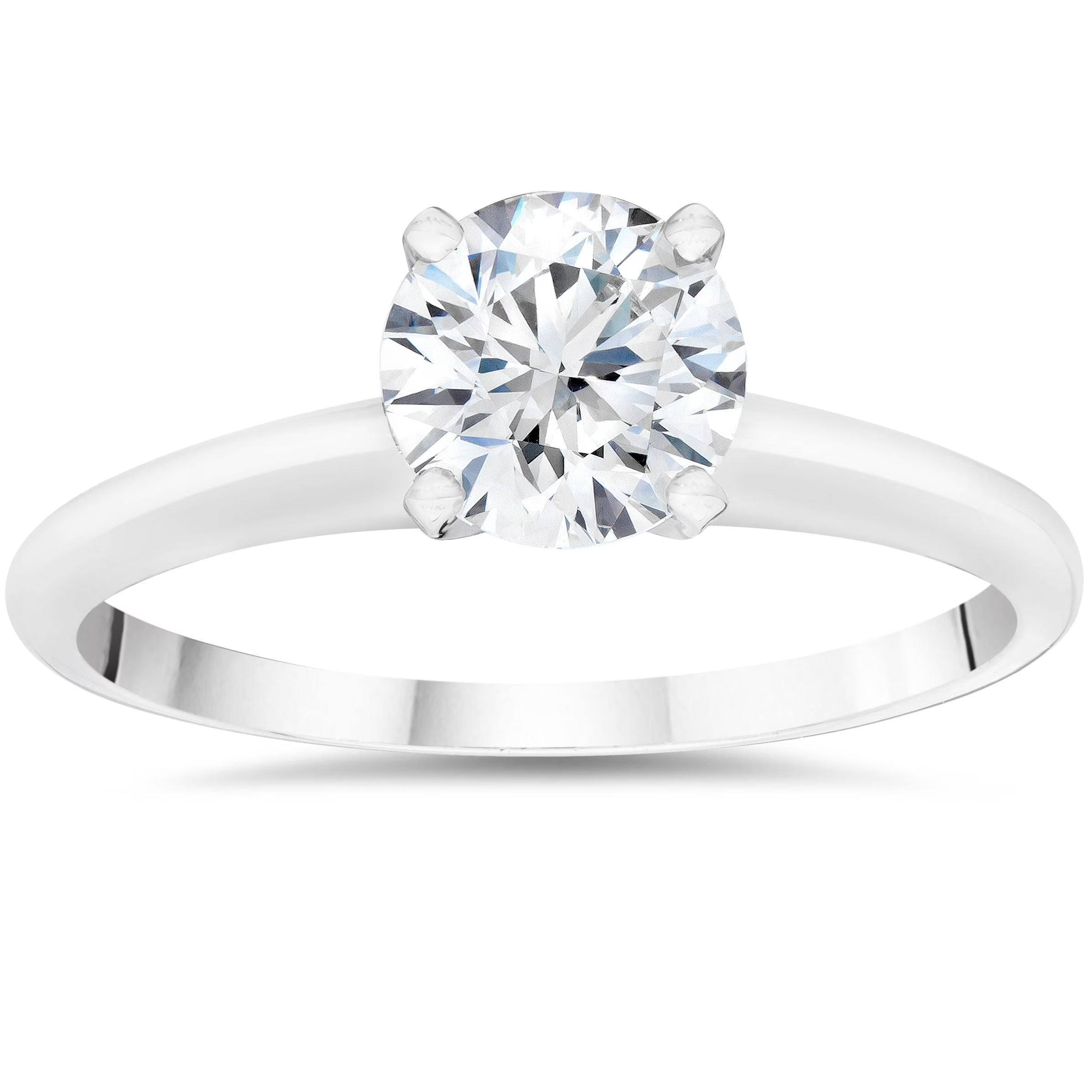 14k White Gold Solitaire Diamond Engagement Ring P57964