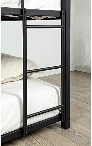 Metal Twin Triple Bunk Bed in Sand Black C71255