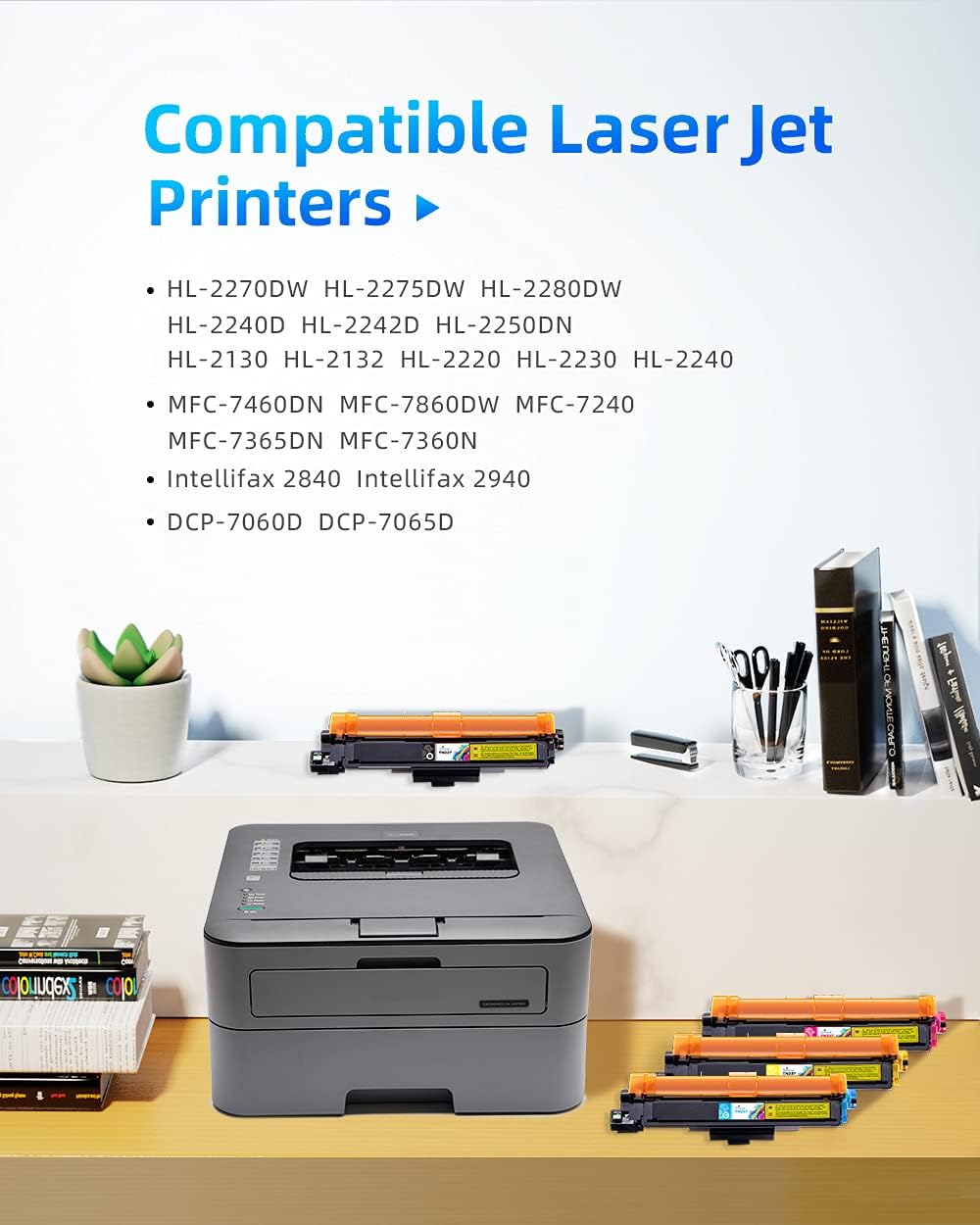 Toner Cartridge 4 Packs Black Cyan Magenta Yellow A233
