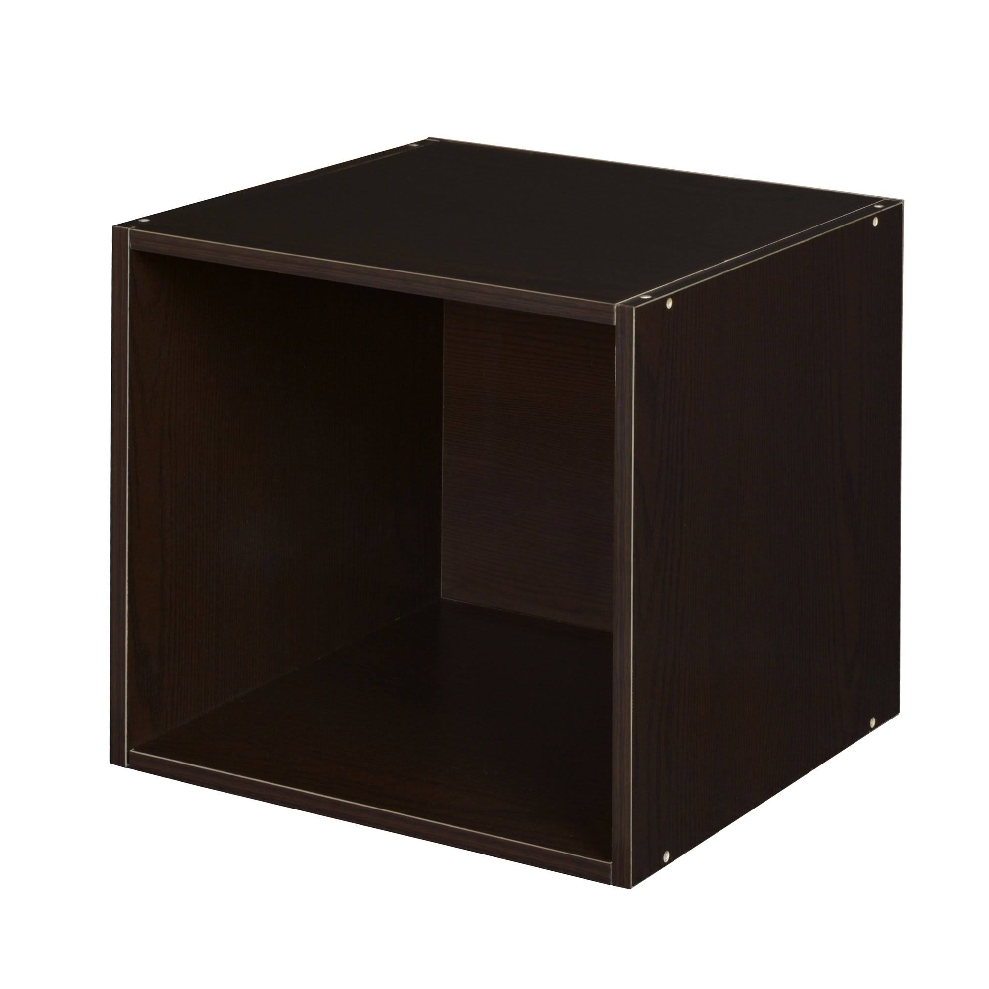 White Wood Grain/Blue 3 Cubes Storage Set with 1 Canvas Bin E30881
