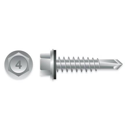 #12 x 1-1/2x22 HWH 410 Stainless Self-Drilling Screws w/Bonded Washer 2.5m Box C802