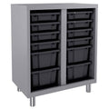 Bin Storage Cabinet 36x30x18 in Platinum Graphite I75155