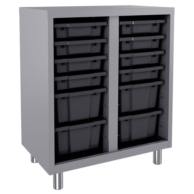 Bin Storage Cabinet 36x30x18 in Platinum Graphite I75155