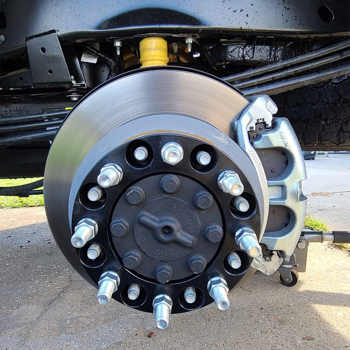 Black Forged 8x6.5 to 8x170 Wheel Adapters 2 Inch with 9/16" Studs Pack of 2 M180