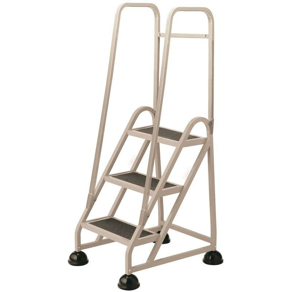 3 Step Ladder with Double Handrail Beige Z175973