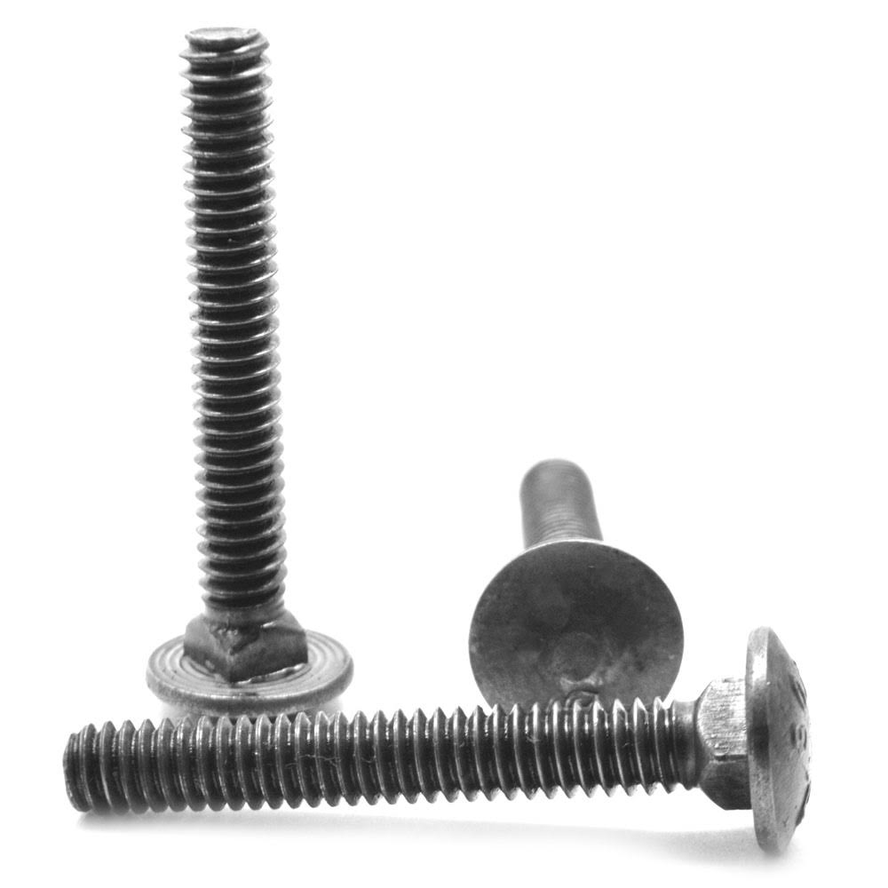 1/2x22-13 x 28x226x22THD Coarse Thread A307 Grade A Carriage Bolt Low Carbon Steel Plain Finish Pk 35 D39334
