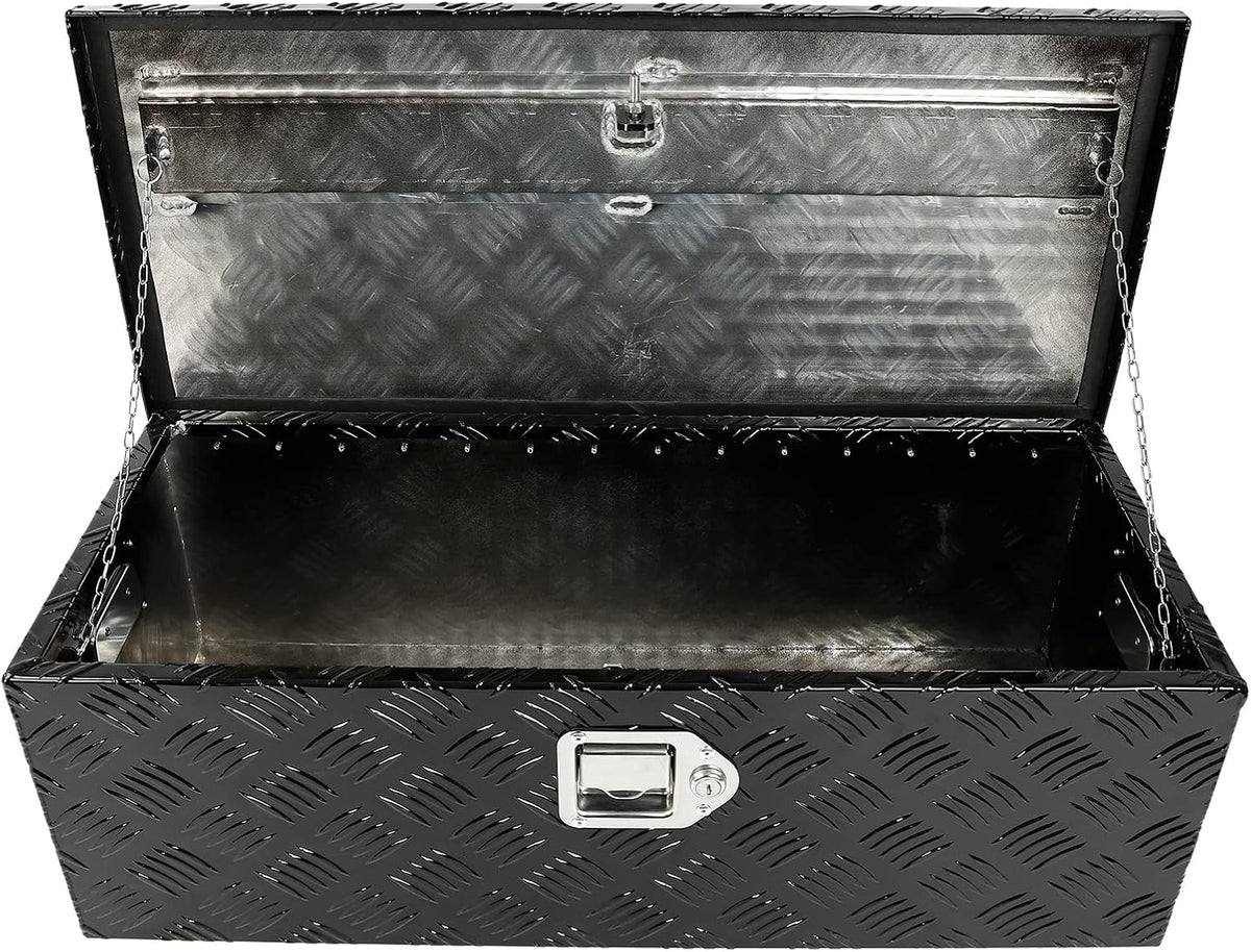 Black Aluminum Underbody Tool Box 30X13X10 Inch S647812