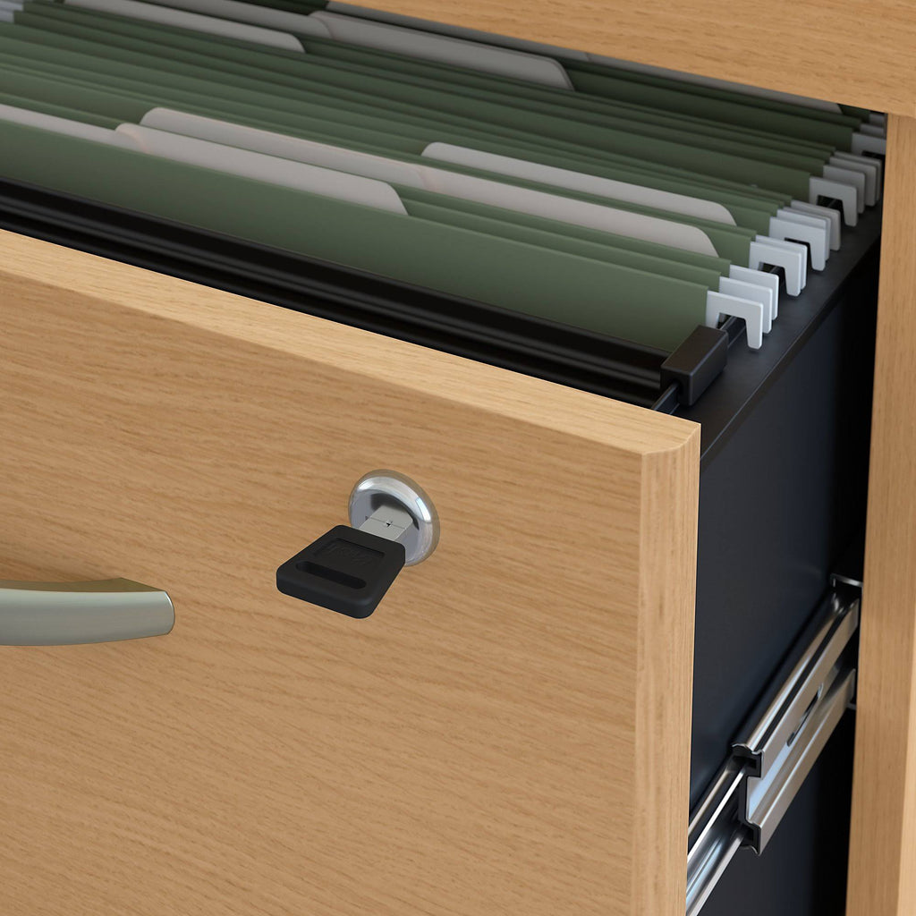 Light Oak 2 Drawer Mobile File Cabinet H1564