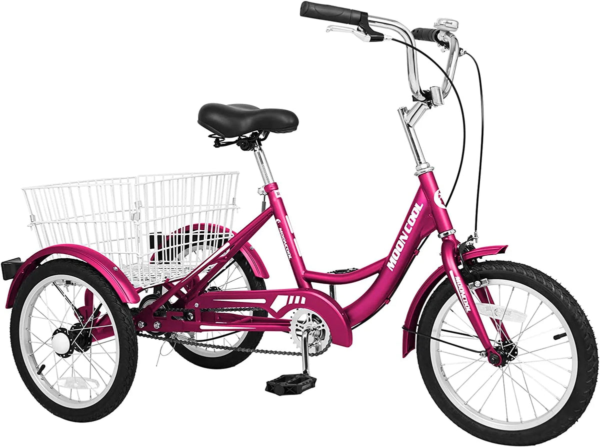 16 inch Single Speed 3 Wheel Tricycle with Rear Basket O4440