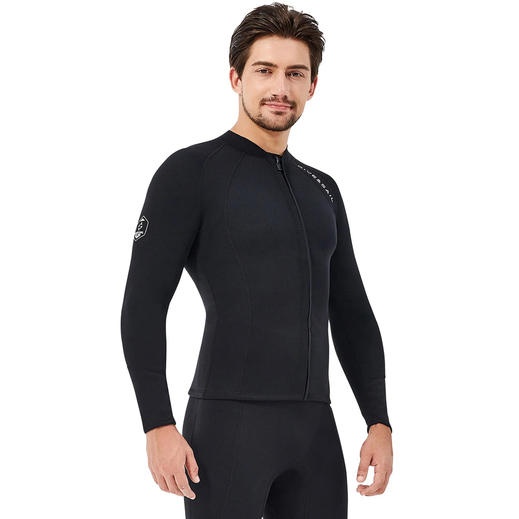 2mm Neoprene Front Zipper Wetsuits Jacket Long Sleeves L117788