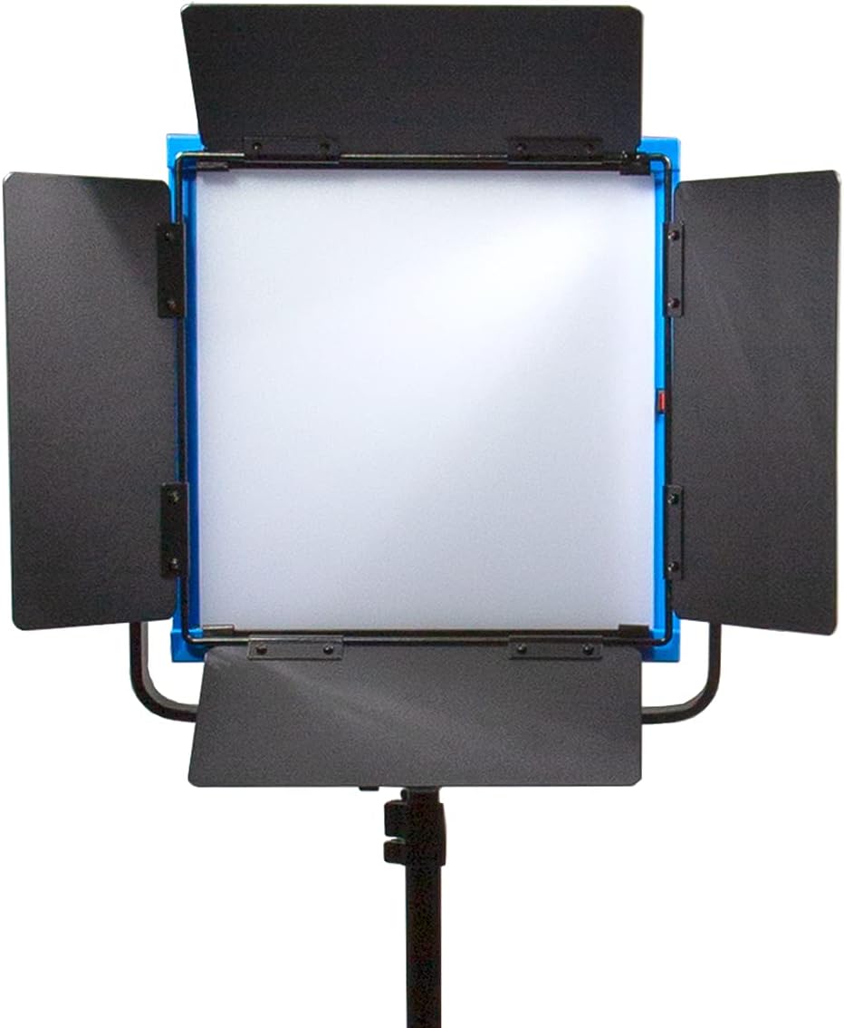 Bi-Color 2800K-6500K LED Video Light with Barn Doors and Diffusion Panel F24691