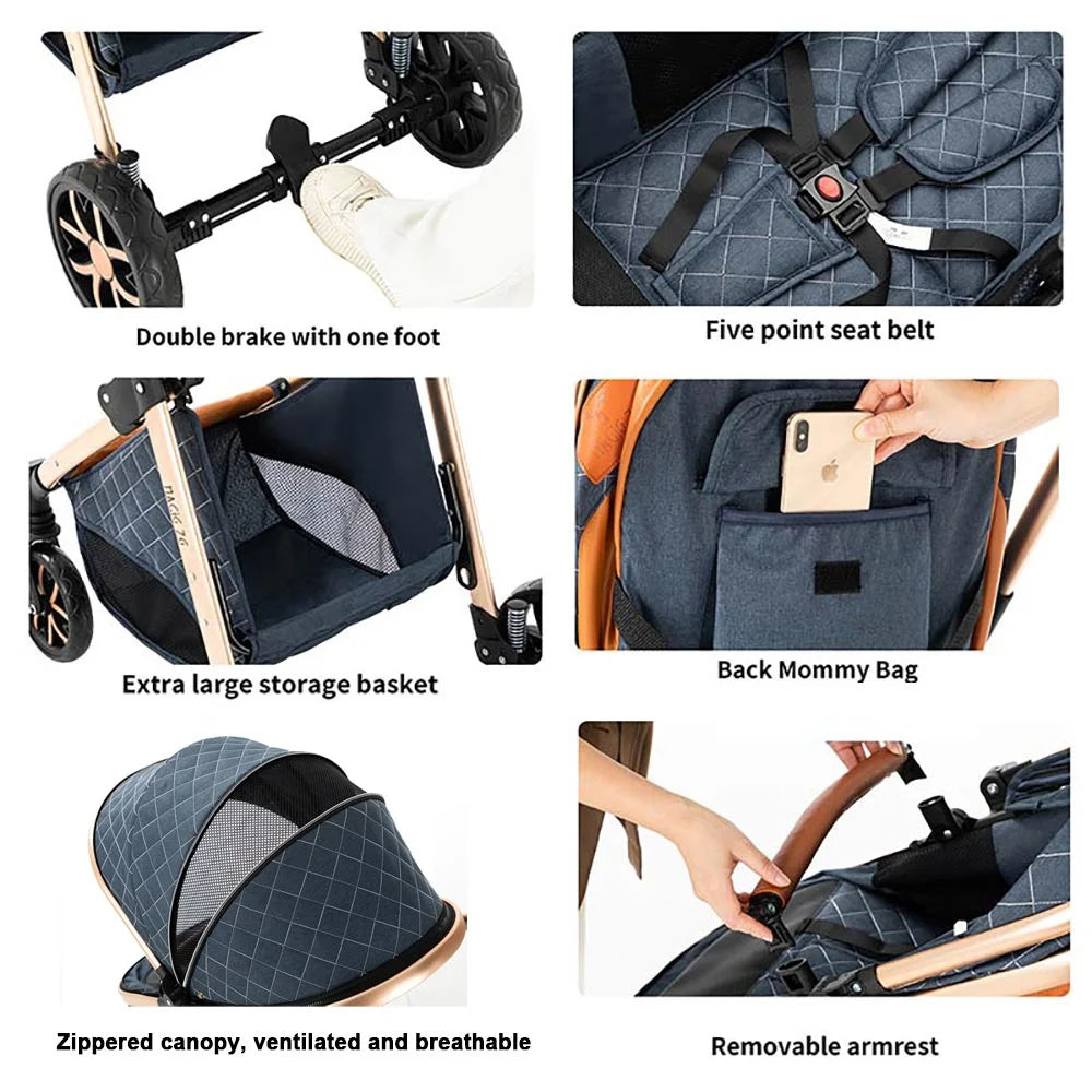 Baby Travel System Stroller with Safety Car Seat and Base Set F674668