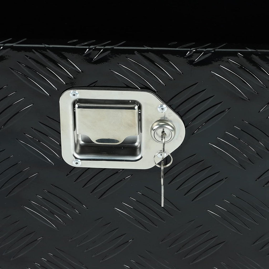 Black Aluminum Underbody Tool Box 30X13X10 Inch S647812